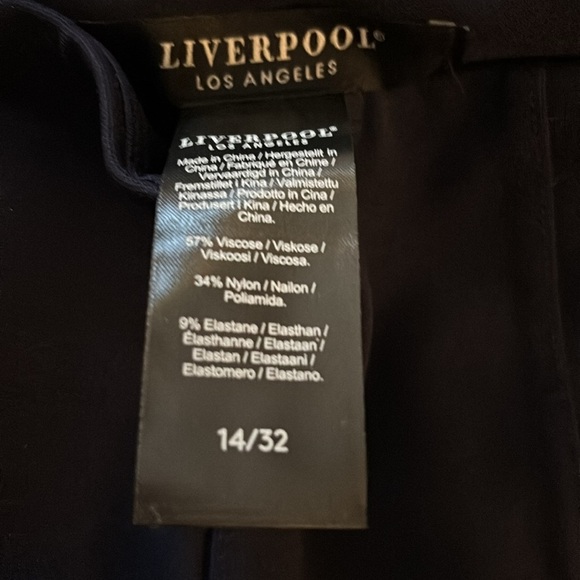 NWT Liverpool Stella Kick Flares navy 14 32 - Picture 5 of 5